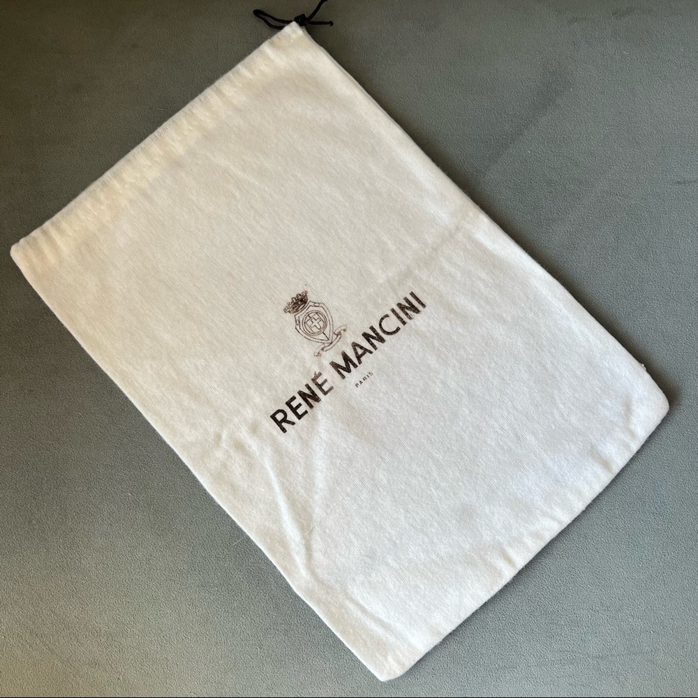 RENE MANCINI Paris Drawstring Vintage White Dust Bag 14x9.75 inches